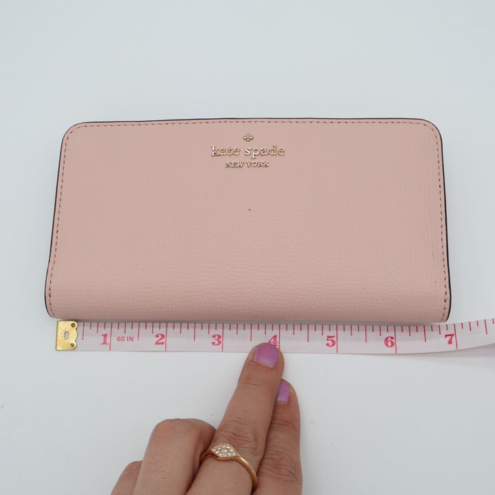 Kate Spade NY Large Slim Bifold Womens Pink Leather Credit Card Slots Wallet