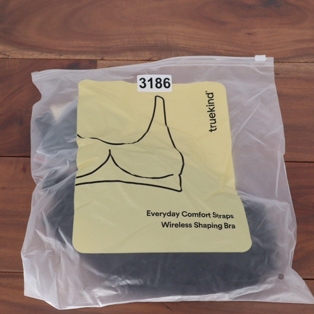 Truekind Everyday Comfort Straps Wireless Shaping Bra Womens 2XL Black Stretch