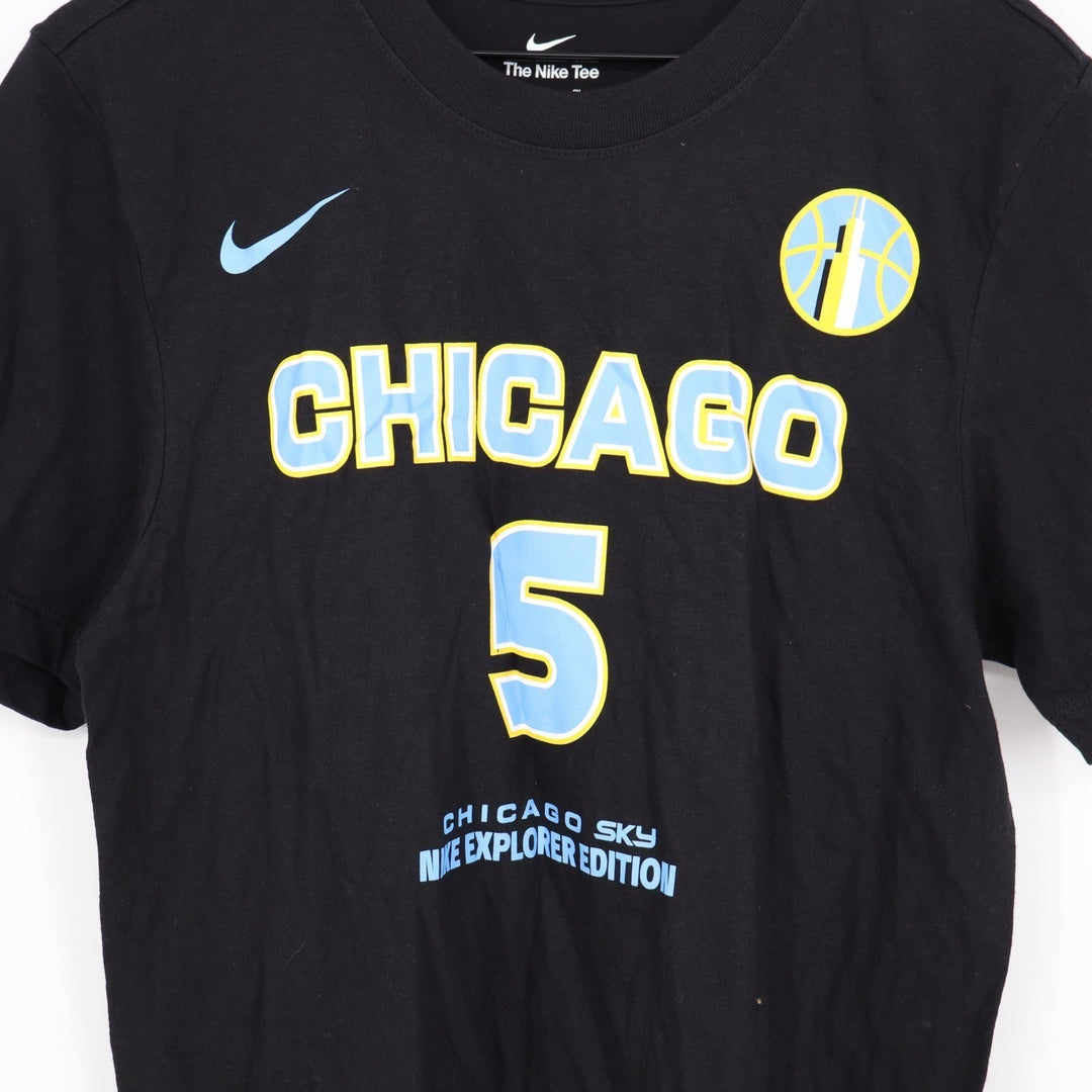 Nike Chicago Sky Angel Reese 5 Explorer Edition Black Cotton T-Shirt Mens Small
