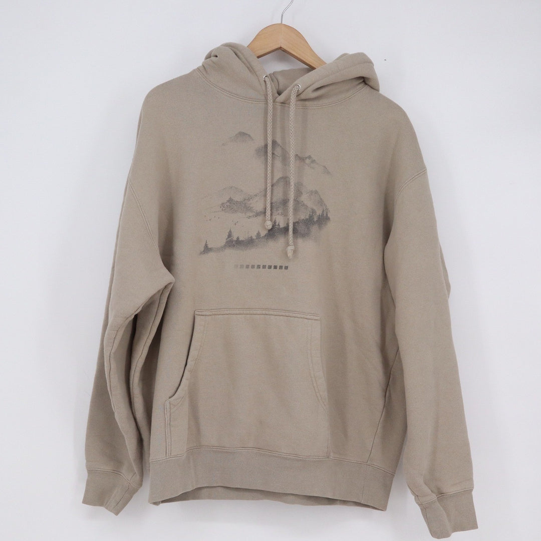 Independent Trading Company Tan Mountain Graphic Hoodie Mens Large
