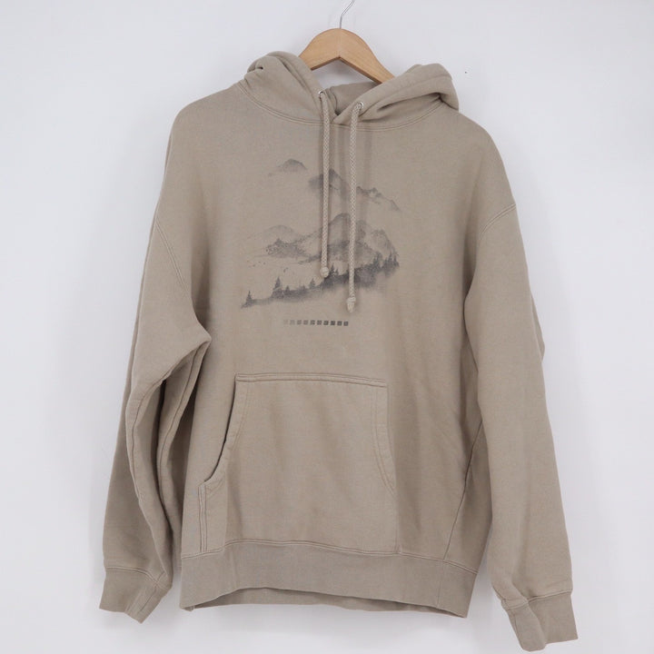 Independent Trading Company Tan Mountain Graphic Hoodie Mens Large