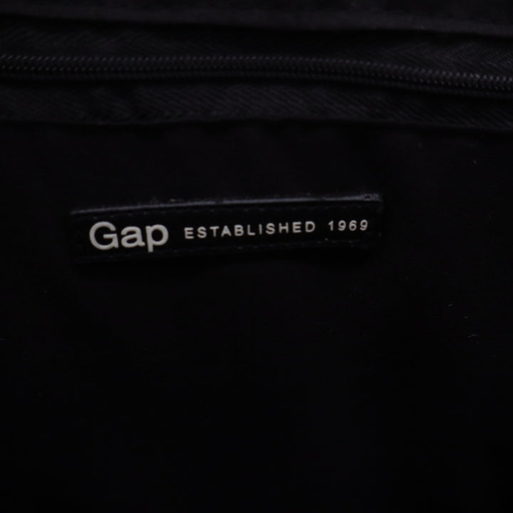 Gap Striped Straw Tote Bag Black Beige Woven Paper Beach Shoulder Bag