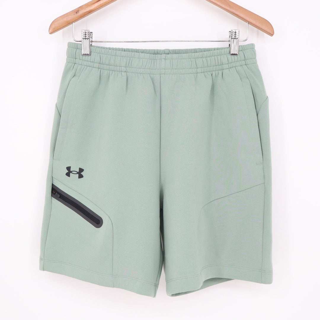 Under Armour Mens Unstoppable Fleece Shorts Sage Green 1379809 Size M NEW
