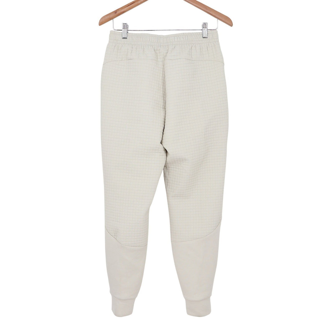 Under Armour Mens Quilted Grid Jogger Pants Cream Beige Small