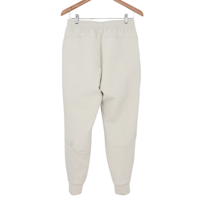 Under Armour Mens Quilted Grid Jogger Pants Cream Beige Small