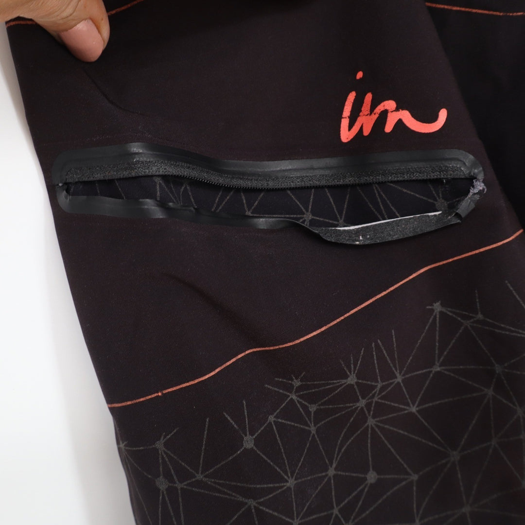 Imperial Motion Mens Geometric Board Shorts Black Neon Orange Size 32