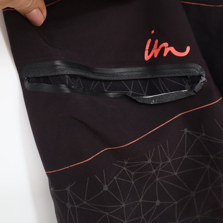 Imperial Motion Mens Geometric Board Shorts Black Neon Orange Size 32
