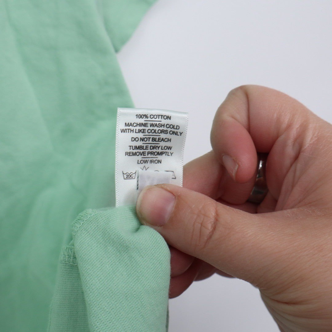 American Giant XL Seafoam Green V Neck T Shirt Made in USA Cotton