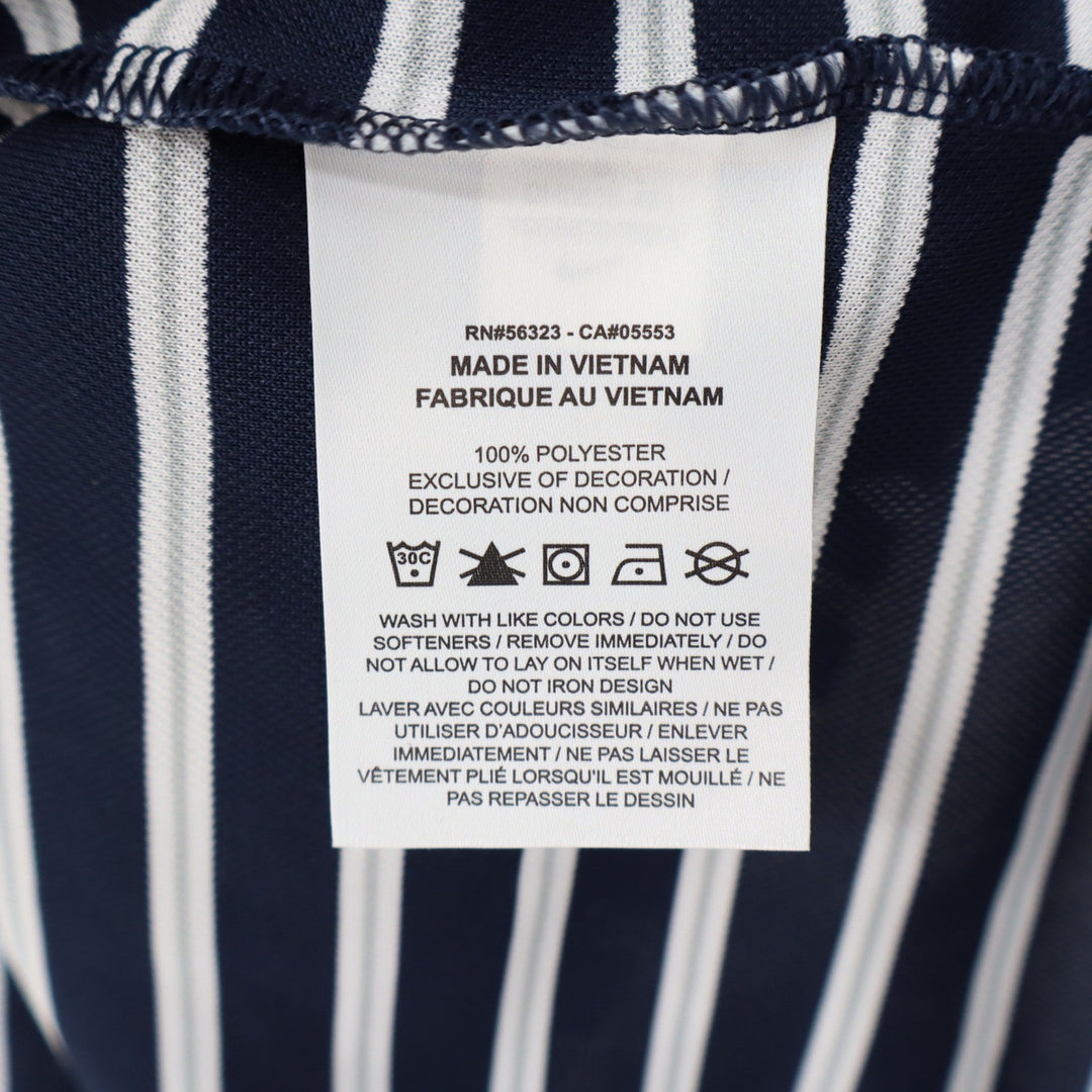 Nike Golf Mens Dri-FIT Striped Polo Shirt Navy Blue White DH0835-451 Small NWT