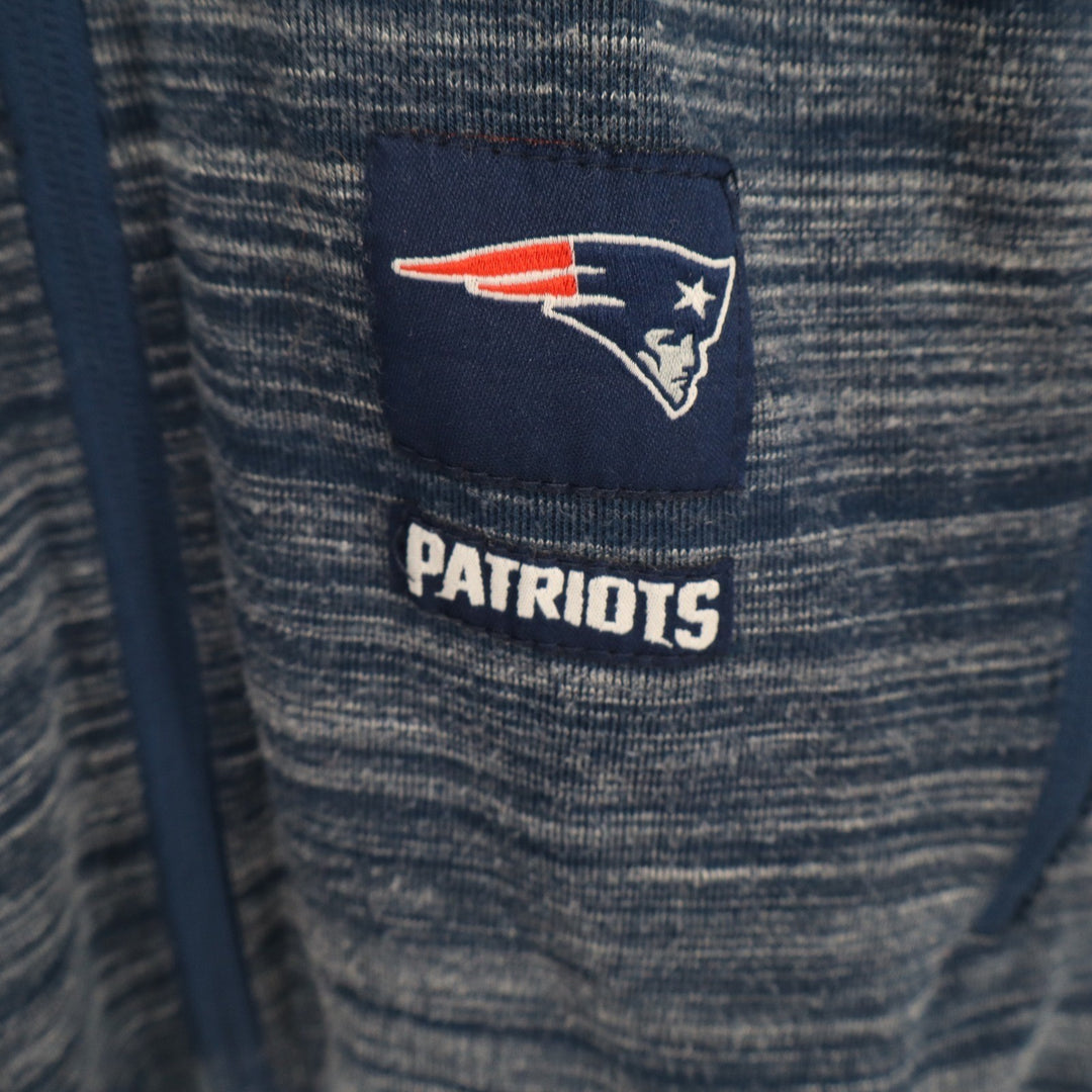 NFL Team Apparel New England Patriots Mens Medium Blue Space Dye Full Zip Hoodie
