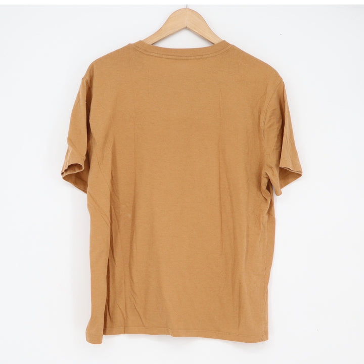 Old Navy T-Shirt Mens L Soft-Washed Conifers Graphic Mustard Tan Nature