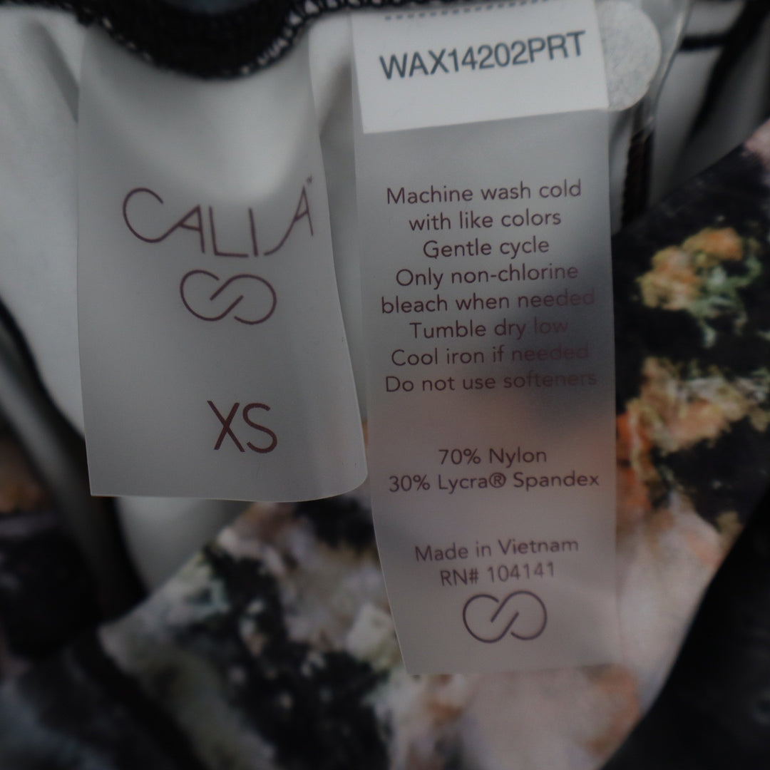 Calia Inspire High Rise 7/8 Leggings XS Abstract Floral Black White