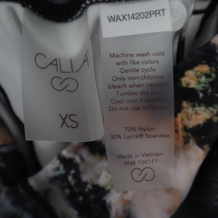 Calia Inspire High Rise 7/8 Leggings XS Abstract Floral Black White