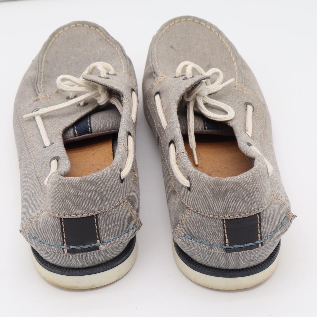 Sonoma Boat Shoe Mens 13 Grey Canvas Moc Toe Loafer Excellent