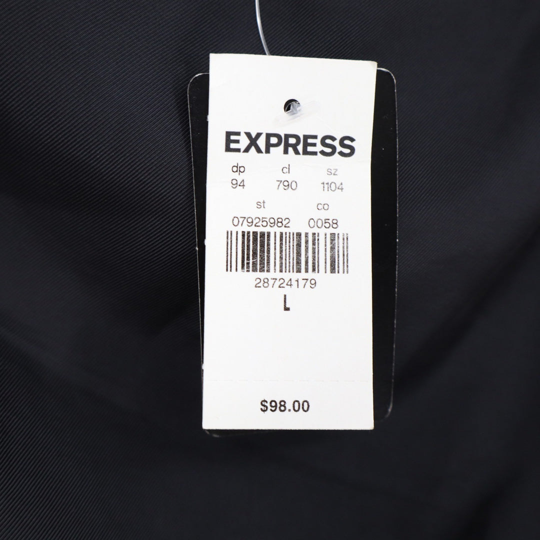 Express Womens Black One Shoulder Tie Waist Wide Leg Jumpsuit L