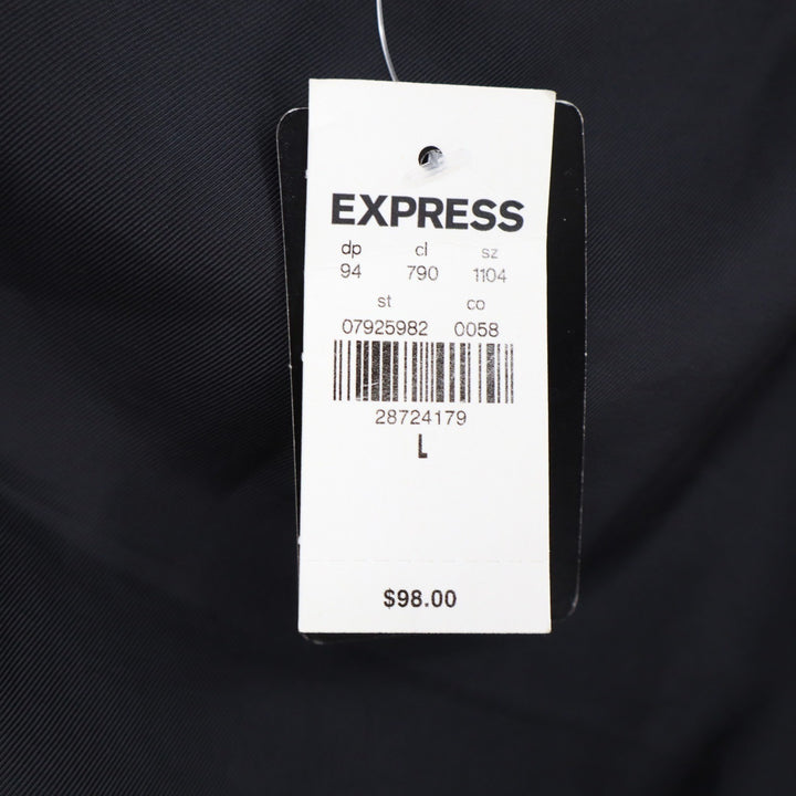 Express Womens Black One Shoulder Tie Waist Wide Leg Jumpsuit L