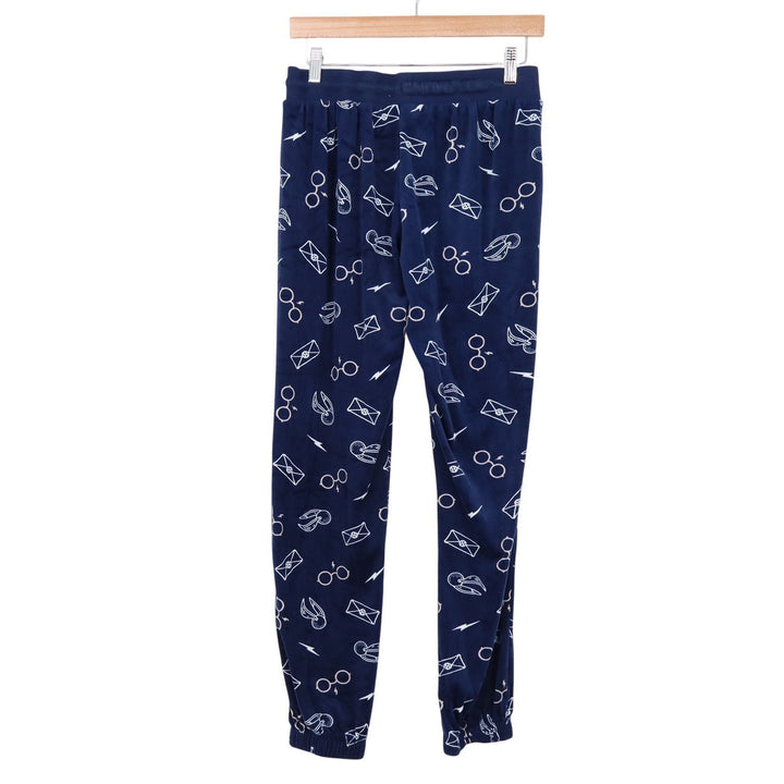 Harry Potter Wizarding World Navy Blue Graphic Pajama Jogger Pants Small