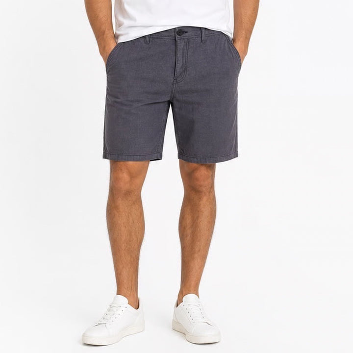 Ezekiel Mens Charcoal Gray Textured Chino Shorts Size 34 Stretch