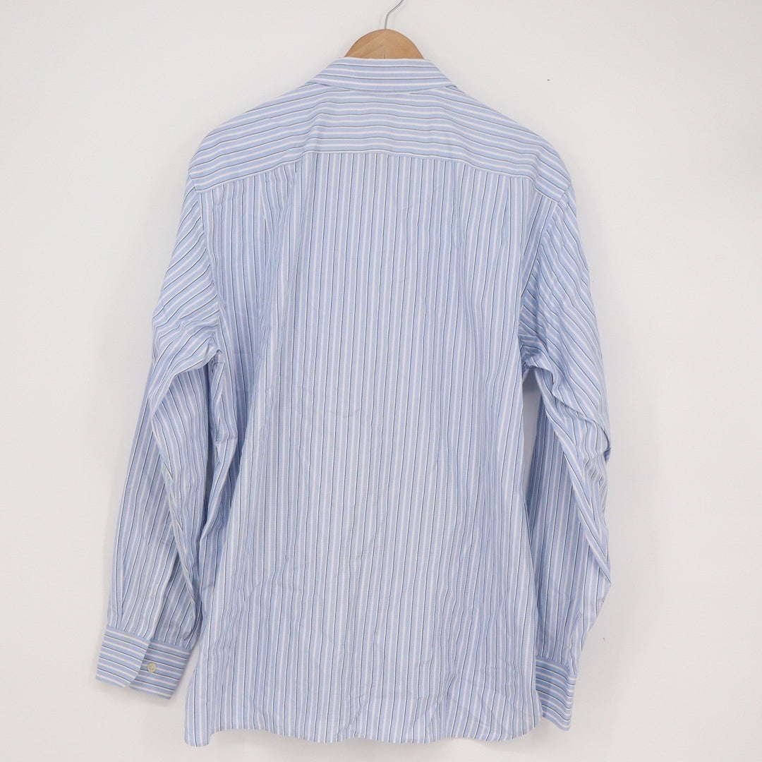 J.Crew Mens Slim Fit Striped Button Down Shirt Blue White Pink Cotton L 16-16.5