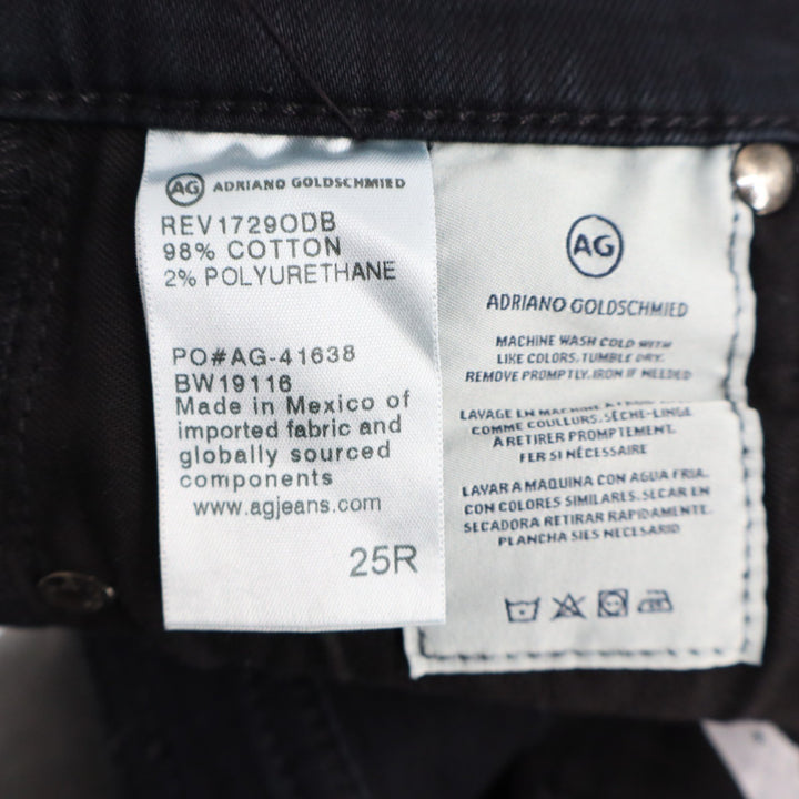 AG Adriano Goldschmied Skinny Jeans Womens 25R Black Dark Wash Denim Streetwear