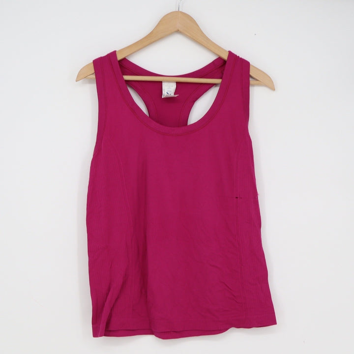 Old Navy Womens Go-Dry Fluid Seamless Racerback Tank Top Magenta Pink Large