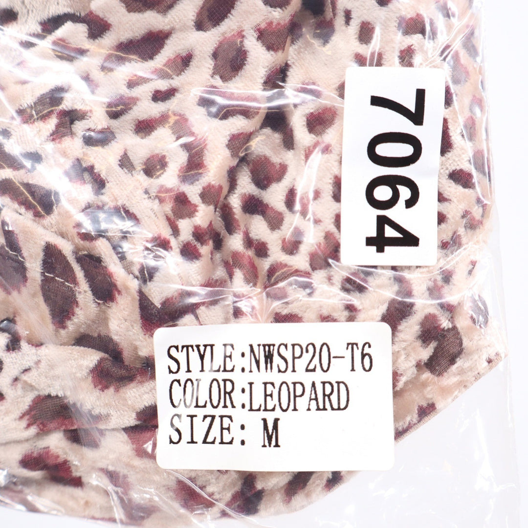 Naked Wardrobe The Statement Leopard Print Crop Top Sweetheart Neck M