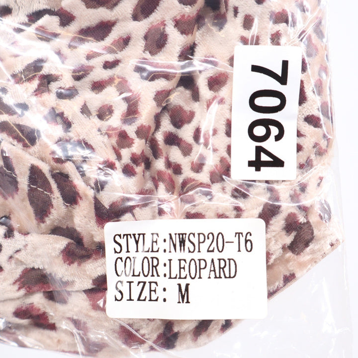 Naked Wardrobe The Statement Leopard Print Crop Top Sweetheart Neck M