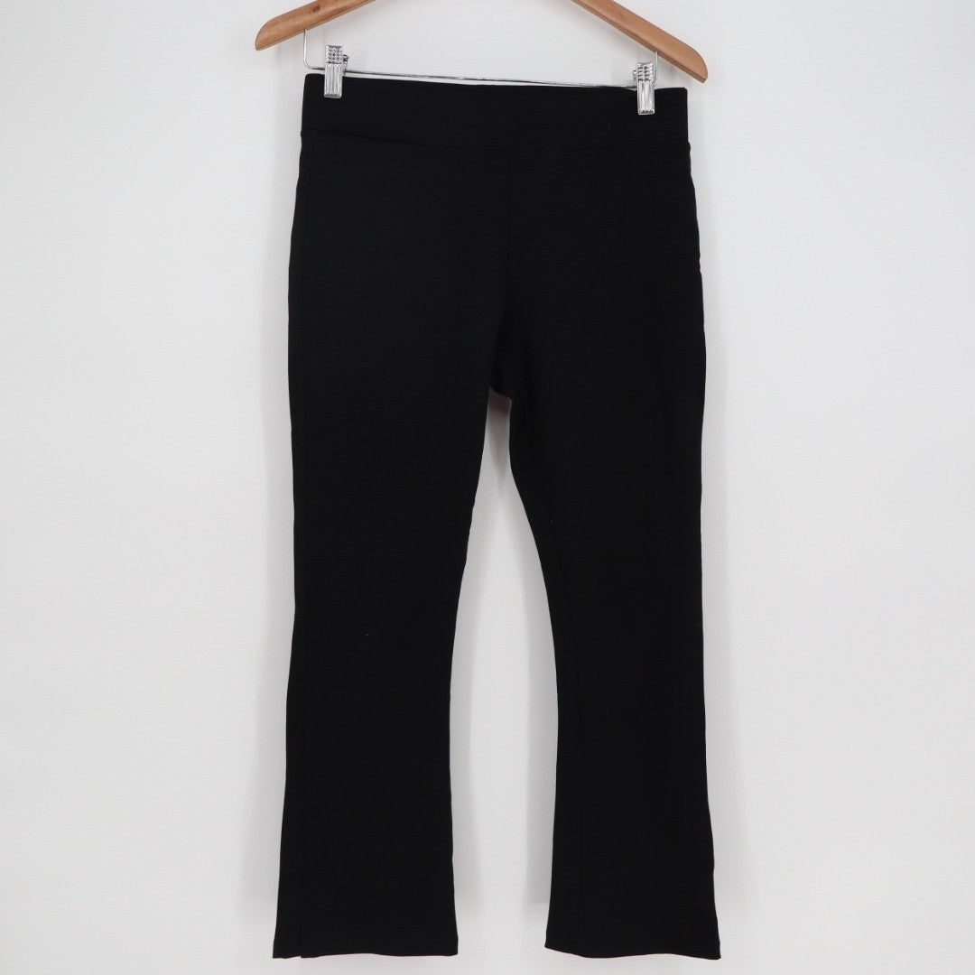 American Giant Ponte Kick Flared Pants Womens 8 Black Cropped Everyday Wear