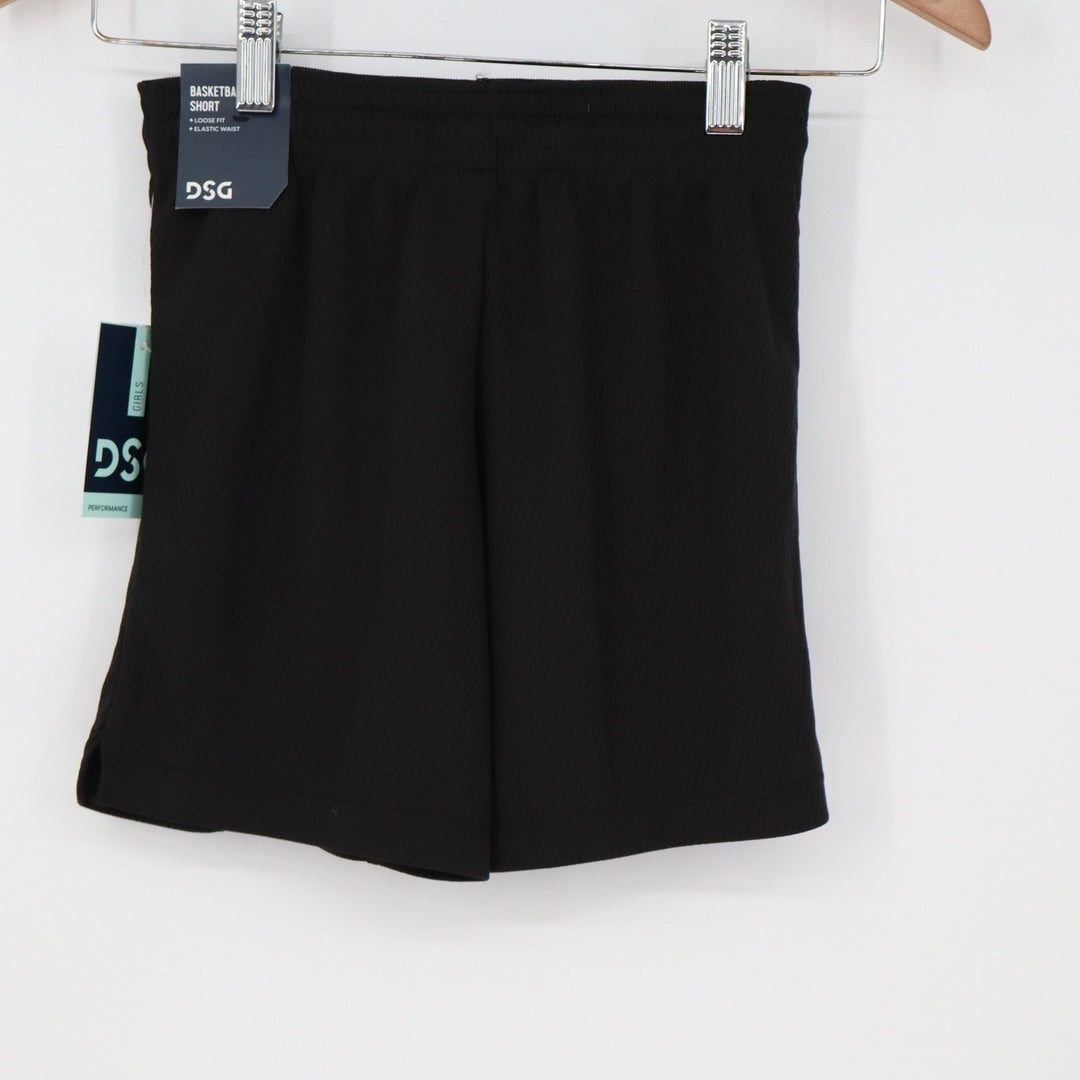 DSG Girls Basketball Shorts Pure Black XS 6-7 Athletic Performance