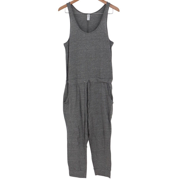 Alternative Grey Jersey Tank Jumpsuit Lounge Athleisure Size L
