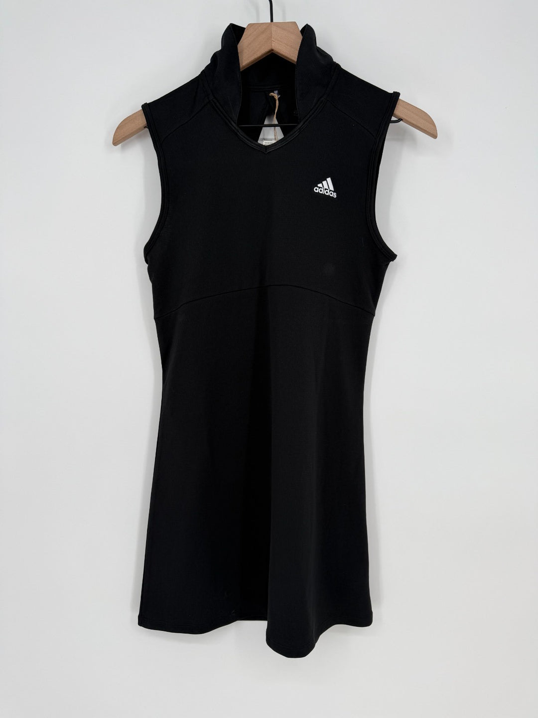 Adidas Golf Dress Girls 13-14 Black Trefoil Logo Mesh Keyhole Back Sleeveless