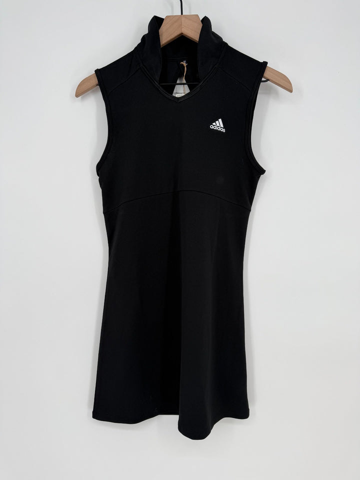 Adidas Golf Dress Girls 13-14 Black Trefoil Logo Mesh Keyhole Back Sleeveless