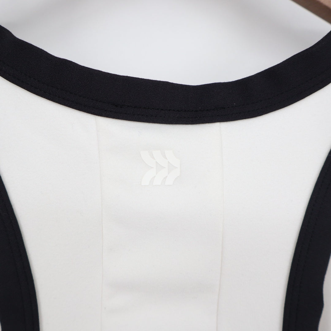 All In Motion Cropped Tank Top Womens White Round Neck Yoga Running Activewear