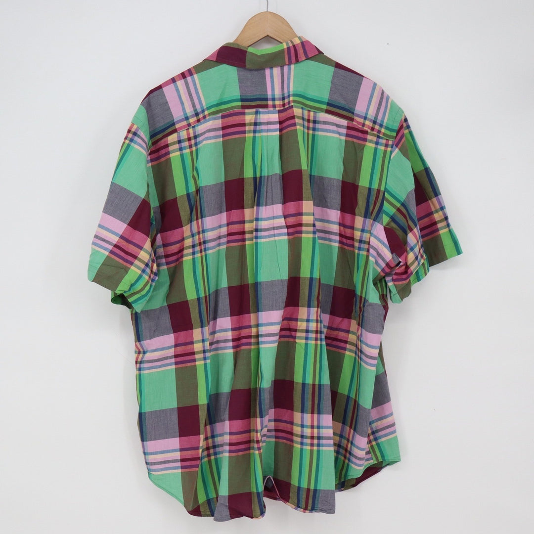 Ralph Lauren Shirt Mens 2XB Classic Fit Green Plaid Button-Down Excellent
