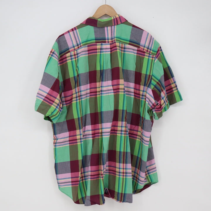 Ralph Lauren Shirt Mens 2XB Classic Fit Green Plaid Button-Down Excellent