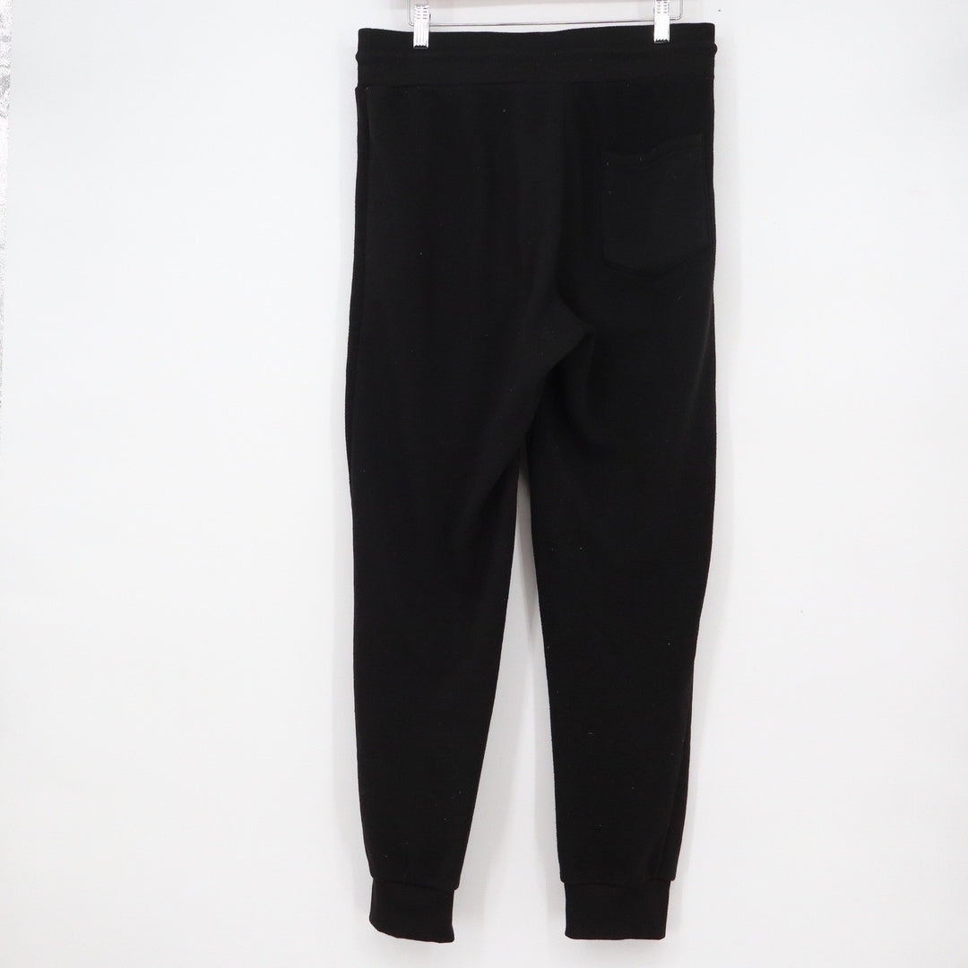 Pure Champ Mens Fleece Joggers Black Drawstring Zipper Pockets Size M