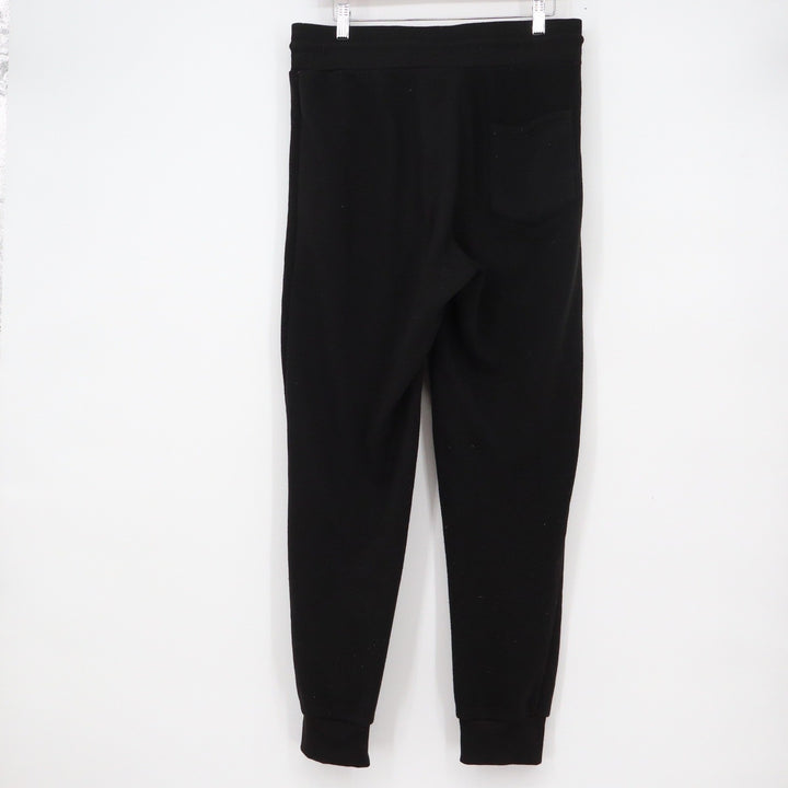 Pure Champ Mens Fleece Joggers Black Drawstring Zipper Pockets Size M