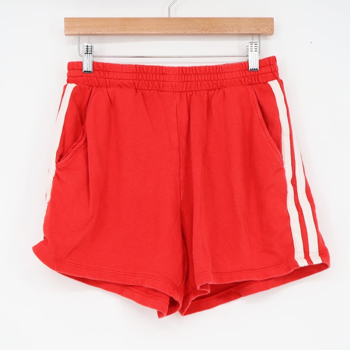 Old Navy Shorts Womens M SoComfy Terry Red Side Stripe Sporty Excellent