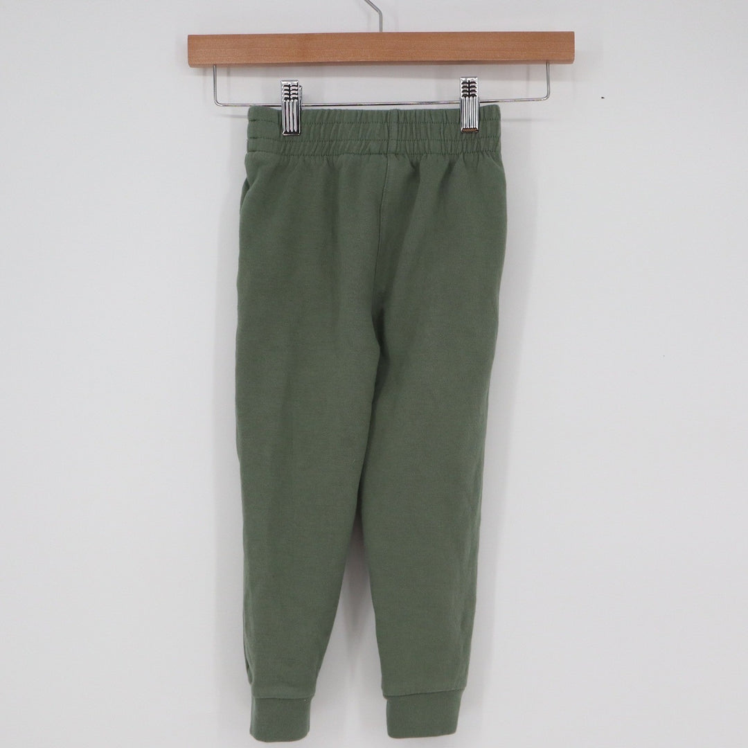 Pekkle Toddler Olive Green Jogger Sweatpants Elastic Waist Size 4T 1817481