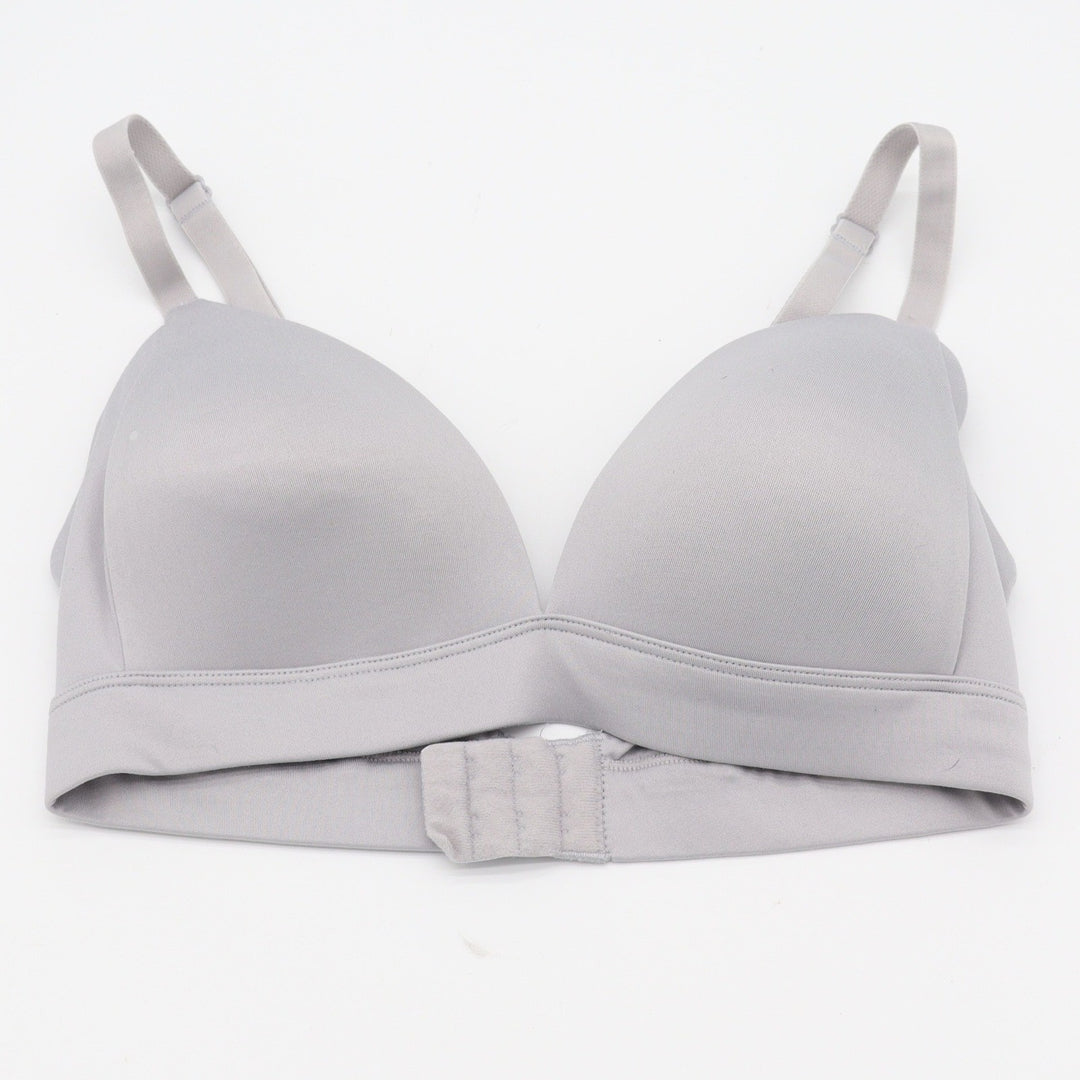Auden Bra Womens 32B Lightly Lined Wirefree Gray Adjustable Straps Excellent
