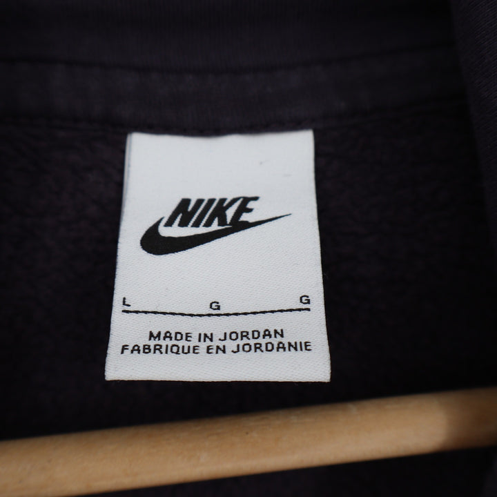 Nike Sportswear Club Fleece Hoodie Plum Purple Embroidered Logo Mens Large
