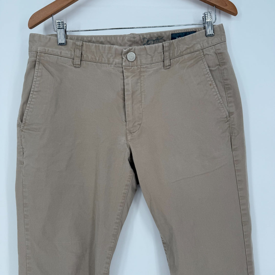 Bonobos Chino Pants Mens 32/32 Beige Canvas Slim Fit Cotton Stretch Skinny Leg