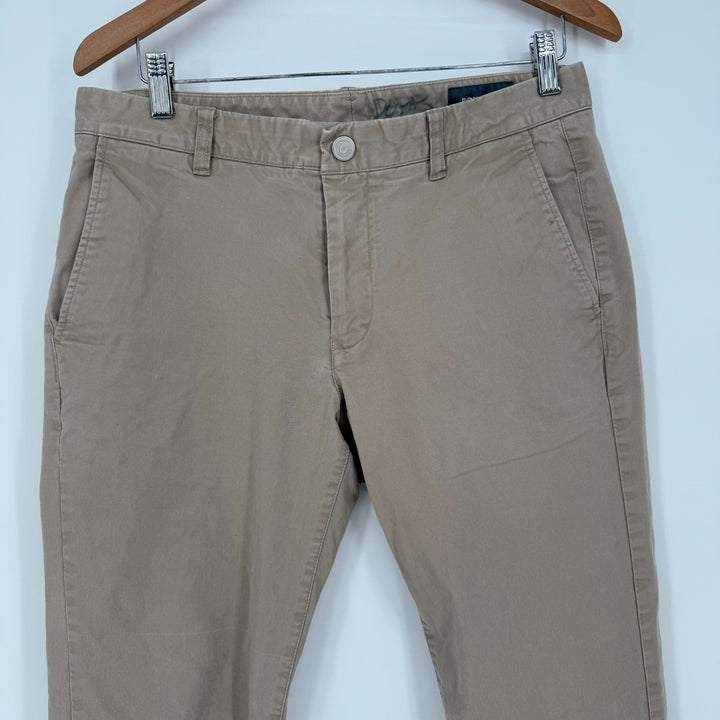 Bonobos Chino Pants Mens 32/32 Beige Canvas Slim Fit Cotton Stretch Skinny Leg