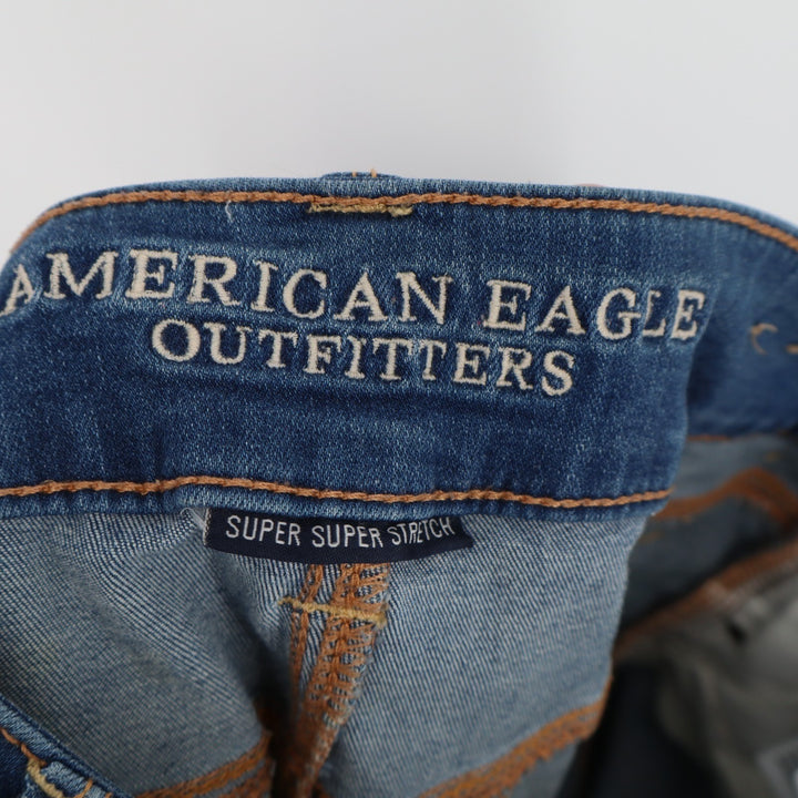 American Eagle Outfitters Jeans Womens 6R Blue Distressed Mid Rise Straight Leg