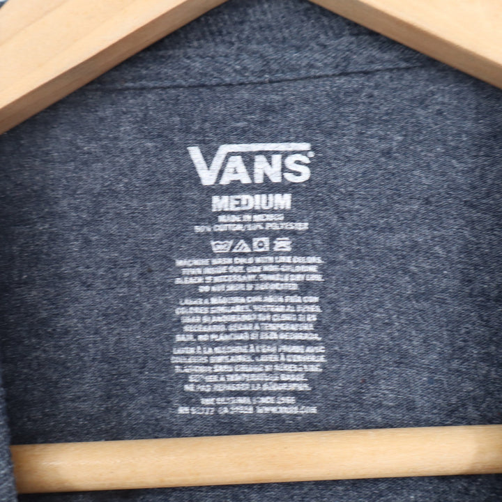 Vans Mens Graphic Logo T-Shirt Heather Grey Red Short Sleeve Size Medium