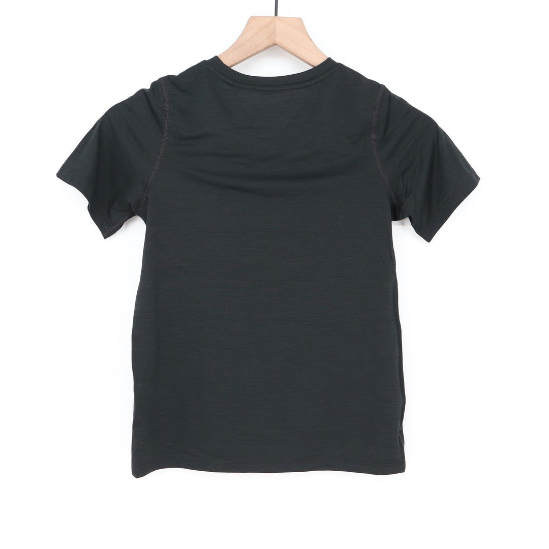 DSG Boys Movement Tee Pure Black Short Sleeve Moisture Wicking Shirt S 8-9