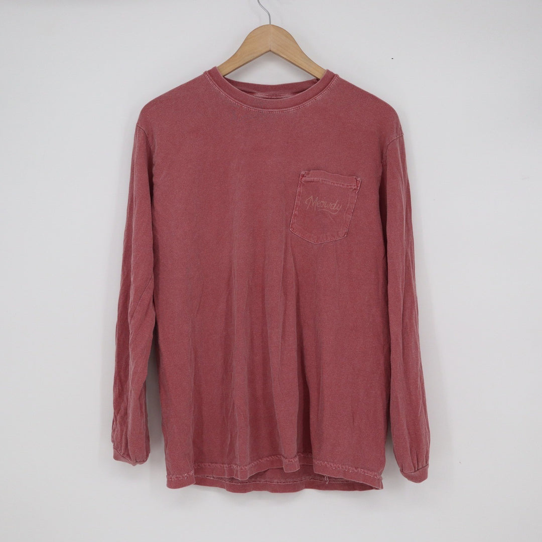 Comfort Colors West Kill Brewing Teddy the Brewery Cat Long Sleeve Shirt Red M