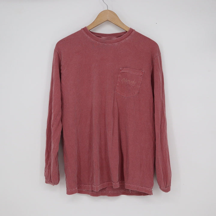 Comfort Colors West Kill Brewing Teddy the Brewery Cat Long Sleeve Shirt Red M
