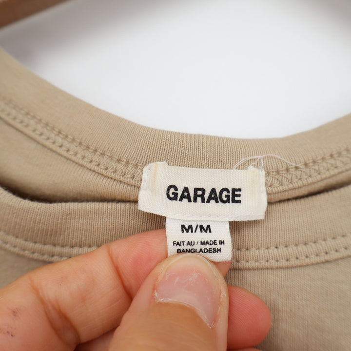 Garage American Motorcycles Graphic Tee Tan Beige Short Sleeve Size M