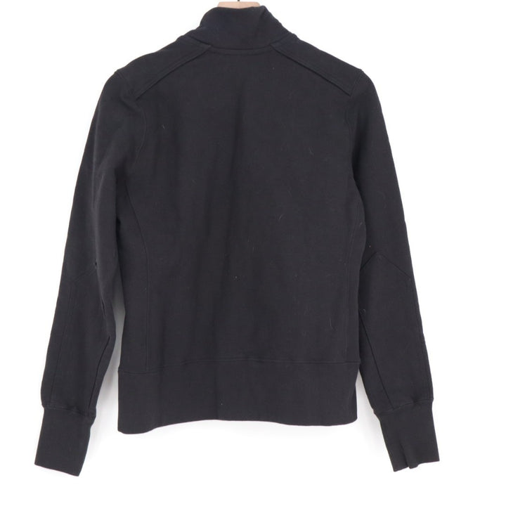 American Giant Moto Jacket Mens Small Black Full Zip Cotton Fleece Mock Neck